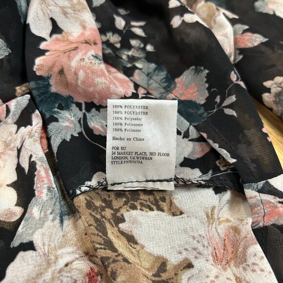 Glamorous Women's Sheer Black Floral Blouse - Picture 4 of 4